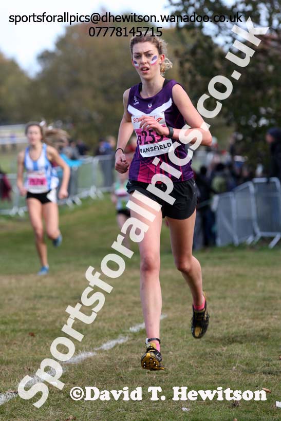 Junior women, 2016 National Cross Cpuntry Relays, Berry Hill Park, Mansfield. Photo: David T. Hewitson/Sports for All Pics